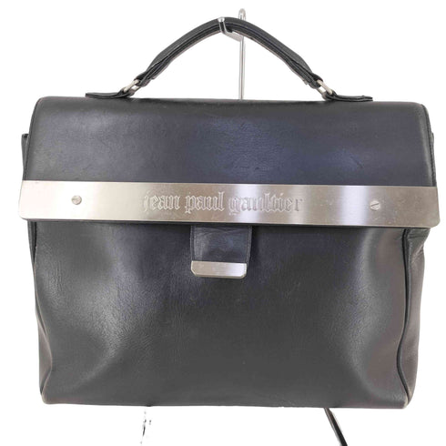 ジャンポールゴルチエ Jean Paul GAULTIER メタルプレート サッチェルバッグ レディース