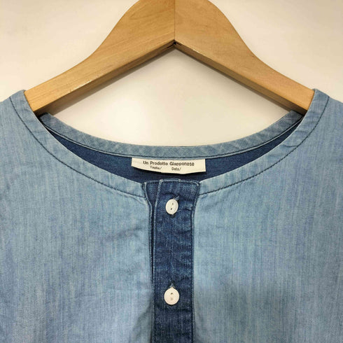 アルテポーベラ ARTE POVERA シャンブレー 切替 ヘンリーネック S/S Tシャツ レディース JPN:M