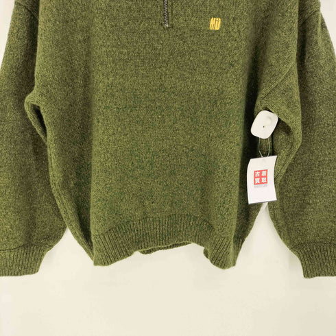 muhet ハーフジップ プルオーバー ニット ポリ メンズ LL