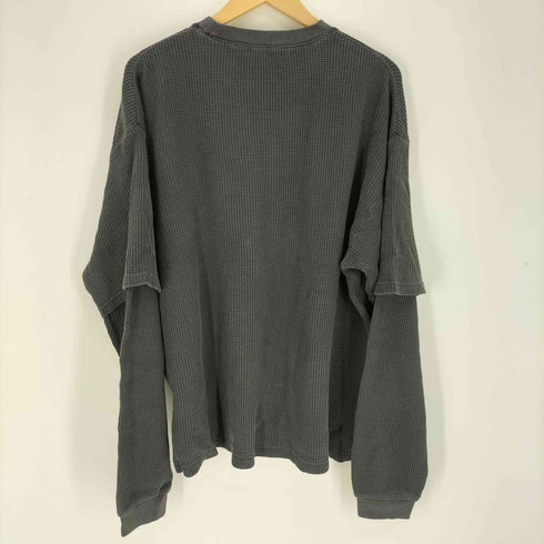 SWAGVIBE ロゴ刺繍 サーマル クルーネック L/S Tシャツ メンズ import:L