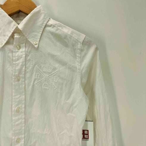ラルフローレン RALPH LAUREN Super-Slim Fit エンブレム ロゴ 刺繍 ボタンダウン シャツ レディース 4
