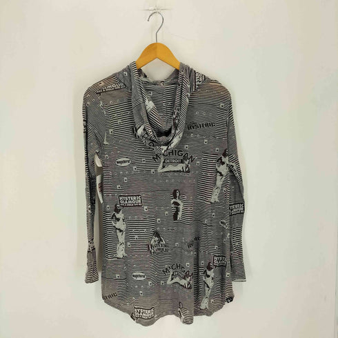 ヒステリックグラマー HYSTERIC GLAMOUR デジタルプリント フーデッド パーカー Y2K レーヨン100 レディース FREE