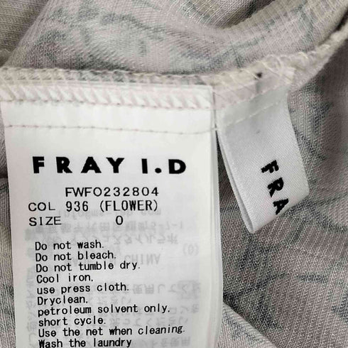 フレイアイディー FRAY I.D 23SS MASH STORE サテンタックフラワープリントワンピース レディース JPN:0