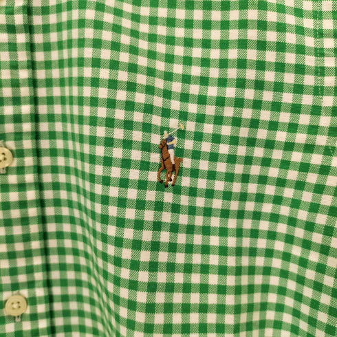ポロラルフローレン POLO RALPH LAUREN CLASSIC FIT スモールポニー刺繍 ギンガムチェックL/Sシャツ メンズ XS