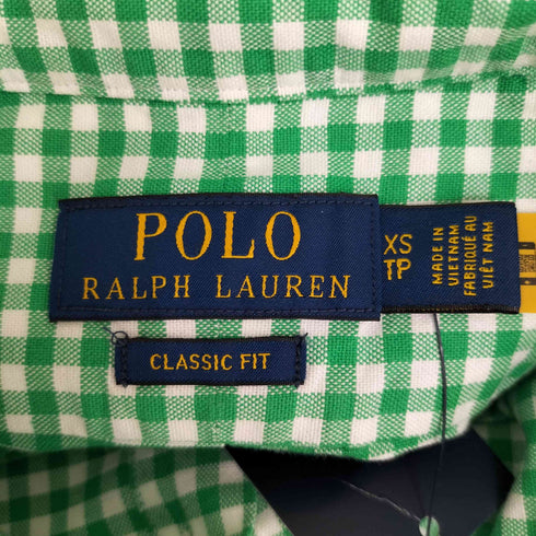 ポロラルフローレン POLO RALPH LAUREN CLASSIC FIT スモールポニー刺繍 ギンガムチェックL/Sシャツ メンズ XS