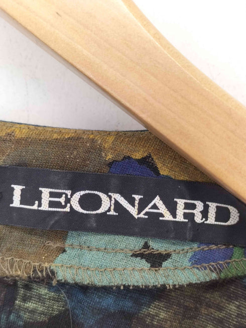 レオナール LEONARD ウール シルク混 モックネック 花柄 カットソー レディース JPN:L