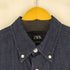 ザラ ZARA インディゴデニム L/S BDシャツ メンズ import:M