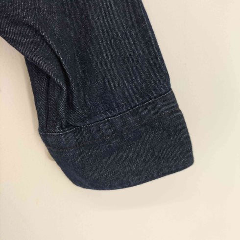 ザラ ZARA インディゴデニム L/S BDシャツ メンズ import:M