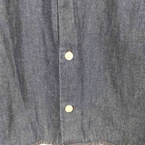 ザラ ZARA インディゴデニム L/S BDシャツ メンズ import:M