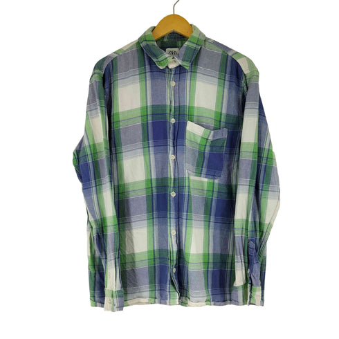ザラ ZARA ライトネルシャツ メンズ import:L