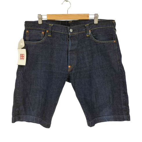 エヴィス EVISU LOT2000 かもめペイント 濃紺 インディゴ ボタンフライ ハーフ デニム パンツ メンズ 38