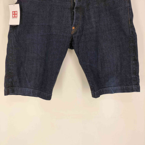 エヴィス EVISU LOT2000 かもめペイント 濃紺 インディゴ ボタンフライ ハーフ デニム パンツ メンズ 38