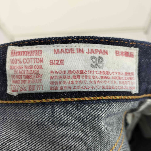 エヴィス EVISU LOT2000 かもめペイント 濃紺 インディゴ ボタンフライ ハーフ デニム パンツ メンズ 38