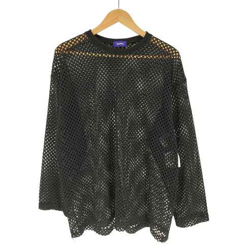 HESTORY メッシュ クルーネック ロングスリーブTシャツ メンズ