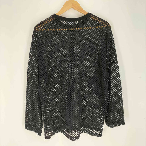 HESTORY メッシュ クルーネック ロングスリーブTシャツ メンズ