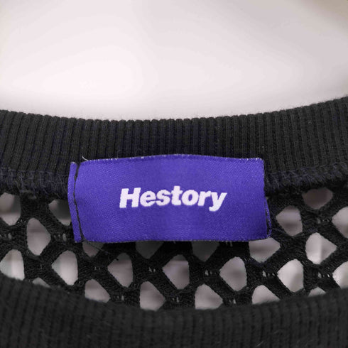 HESTORY メッシュ クルーネック ロングスリーブTシャツ メンズ