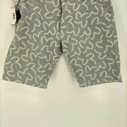 エヴィス EVISU LOT5500 かもめ総柄 ボタンフライ ハーフ デニム パンツ メンズ 40S