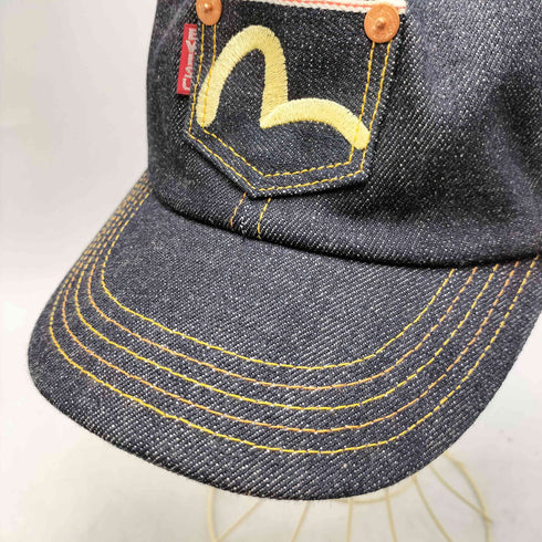 エヴィス EVISU 日本製 カモメ刺繍 ポケット デニムキャップ メンズ
