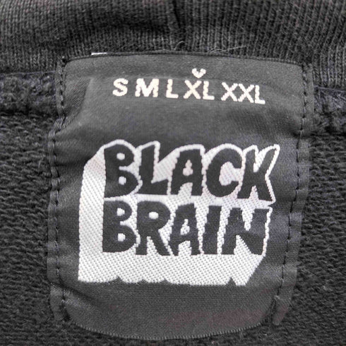 ブラックブレイン BLACK BRAIN スタッズ 両面ロゴプリント プルオーバーパーカー メンズ JPN:XL