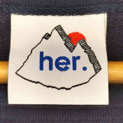 her. フレンチスリーブカミニ裏毛ワンピース レディース FREE
