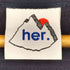 her. フレンチスリーブカミニ裏毛ワンピース レディース FREE