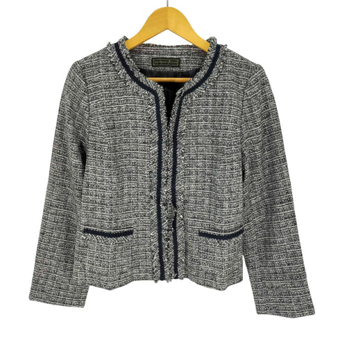 IEDIT PREMIUM COLLECTION ノーカラーツイードジャケット レディース LL