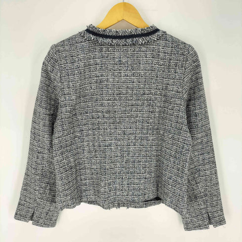 IEDIT PREMIUM COLLECTION ノーカラーツイードジャケット レディース LL