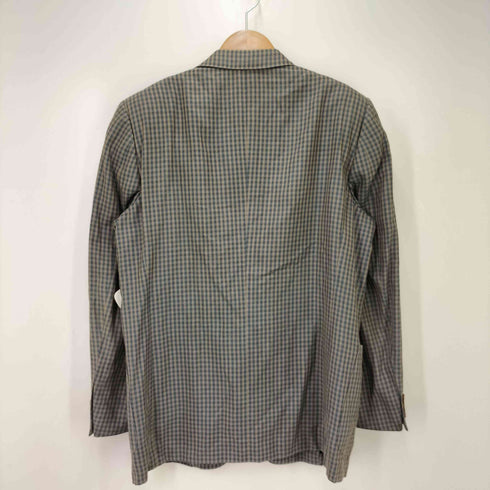エルメネジルドゼニア Ermenegildo Zegna pure silk100 2Bチェックテーラードジャケット メンズ