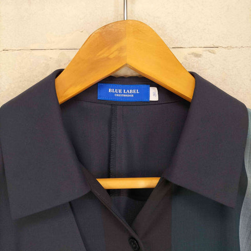 ブルーレーベルクレストブリッジ BLUE LABEL CRESTBRIDGE チェック柄切り替えワンピース レディース EUR:38