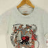ナツメグ NUTMEG 90S シングルステッチ USA製 ボクシング 刺繍 プリント クルーネックTシャツ メンズ import:L