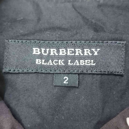 バーバリーブラックレーベル BURBERRY BLACK LABEL フラワー モノグラム レギュラーカラー S/S シャツ メンズ JPN:2