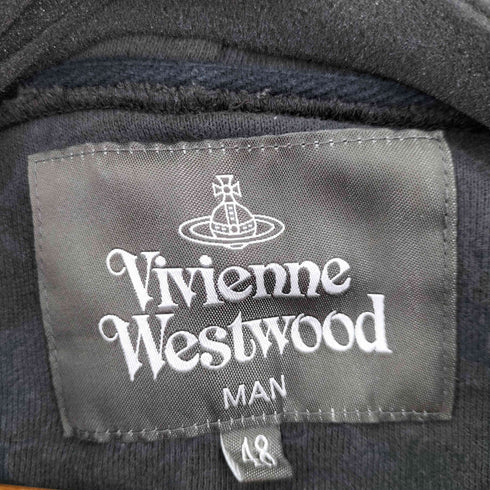 ヴィヴィアンウエストウッドマン Vivienne Westwood MAN オーブロゴ刺繍 総柄 ジップアップパーカー メンズ JPN:48