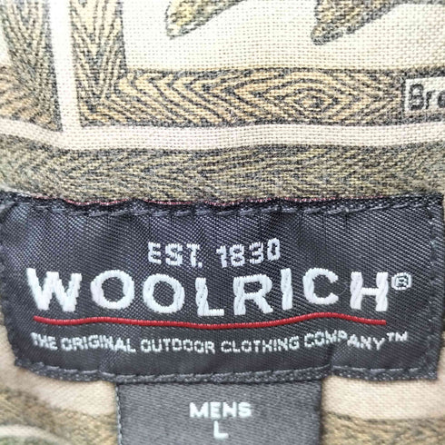 ウールリッチ WOOLRICH フィッシュ柄 L/S ボタンダウンシャツ メンズ L