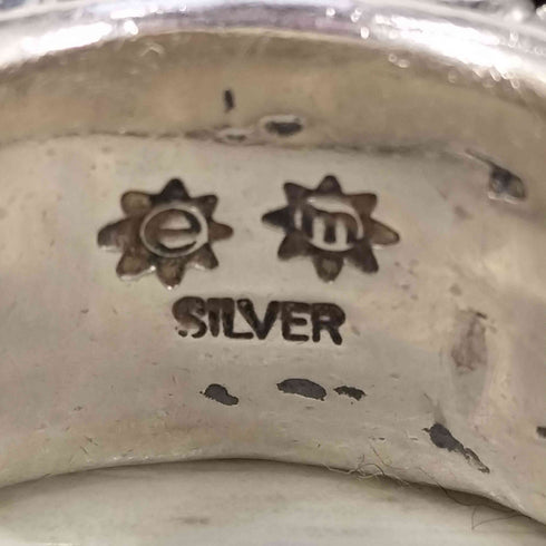 イーエム e.m. SILVER刻印 サイドジルコニア埋め込みリング レディース 13号