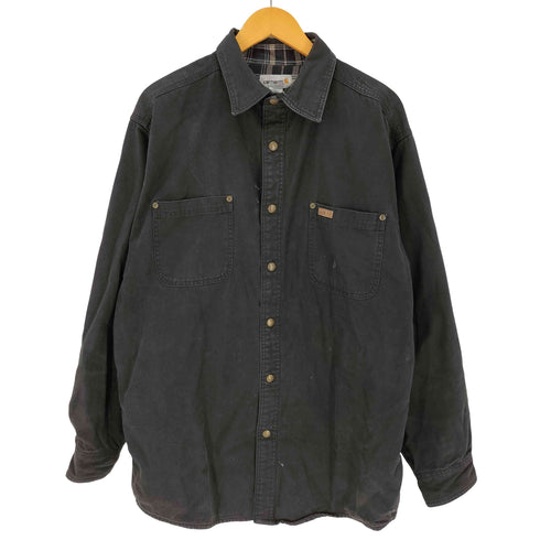 カーハート Carhartt Canvas Plaid Flannel Lined Shirt Jacket 裏地チェック メンズ import:L