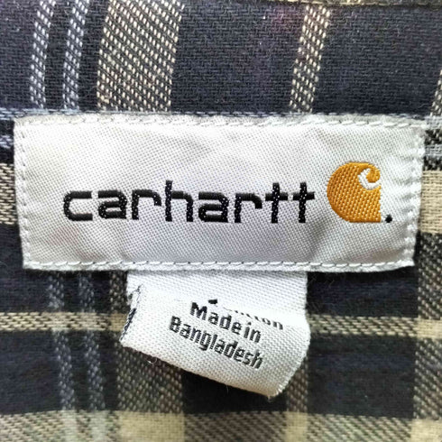 カーハート Carhartt Canvas Plaid Flannel Lined Shirt Jacket 裏地チェック メンズ import:L