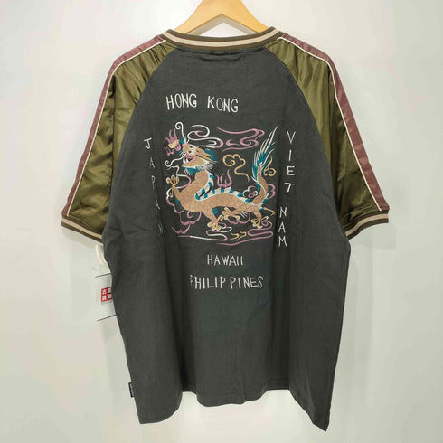 クリフメイヤー KRIFF MAYER スーベニア刺繍 スカジャン Tシャツ 龍 メンズ JPN:XL