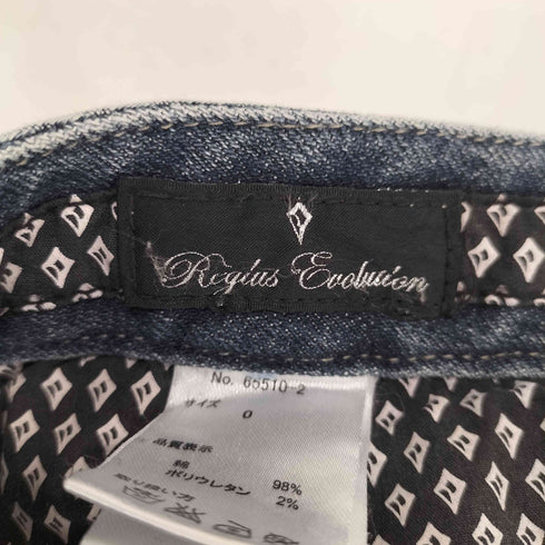 ヴォルコム VOLCOM ×REGIEVO リペアデザインスリムデニムパンツ Y2K レディース 0
