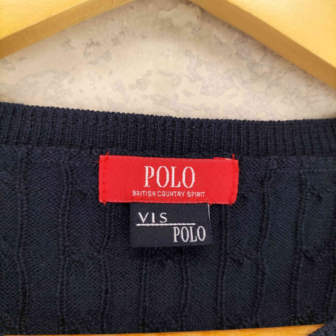ポロブリティッシュカントリースピリット POLO BRITISH COUNTRY SPIRIT ノーカラーニットカーディガン レディース F