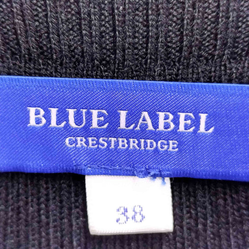 ブルーレーベルクレストブリッジ BLUE LABEL CRESTBRIDGE チェック柄切替ワンピース ニット切替 レディース EUR:38