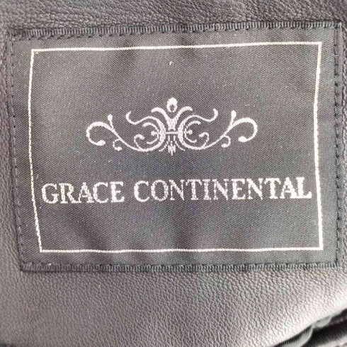 グレースコンチネンタル GRACE CONTINENTAL 23aw ジップライダースジャケット レディース 36