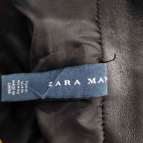 ザラマン ZARA MAN フェイクレザー ダブルライダースジャケット メンズ import:M