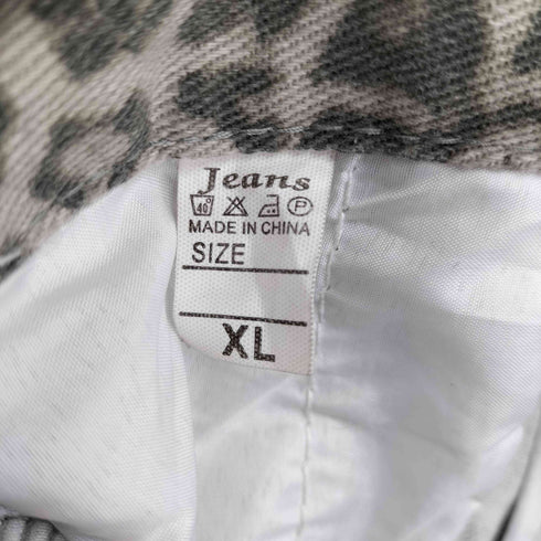 レオパード柄 デニムワイドパンツ メンズ JPN:XL
