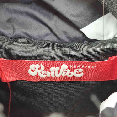 RenVibe クマ耳 スタープリント フーデッドダウンジャケット レディース import:L