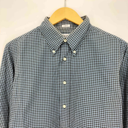 インディヴィジュアライズドシャツ individualized shirts SLIM FIT ギンガムチェック コットン 長袖 ボタンダウンシャツ メンズ 161/2-34