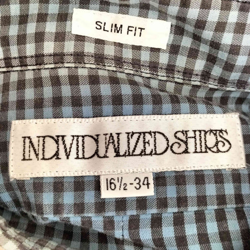 インディヴィジュアライズドシャツ individualized shirts SLIM FIT ギンガムチェック コットン 長袖 ボタンダウンシャツ メンズ 161/2-34
