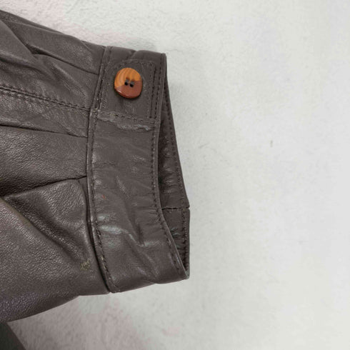 Angel Leather ファー付き レザー コート レディース FREE
