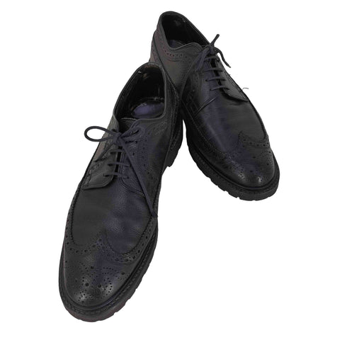Vibramソール ウィングチップ レザーシューズ メンズ