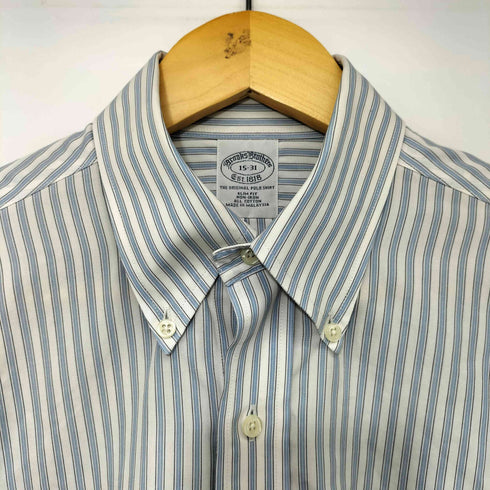 ブルックスブラザーズ BROOKS BROTHERS コットン ストライプ ボタンダウン ドレスシャツ メンズ 15 - 31