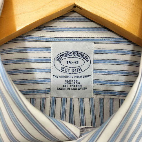 ブルックスブラザーズ BROOKS BROTHERS コットン ストライプ ボタンダウン ドレスシャツ メンズ 15 - 31